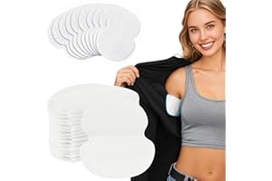 GAVENLLE Assorbenti Ascellari 100 Pezzi in Cotone Traspirante con Adesivo Potenziato protezione per le ascelle Antisudore Uomo Donna,assorbenti per ascelle,Alette Copri Salva Ascelle (100 pezzi 50 paia)