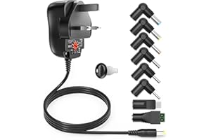 Outtag 12W AC to DC Universal Power Adapter 3V 4.5V 5V 6V 7.5V 9V 12V Power Supply for Electronic Devices BT Speaker CCTV Wireless Router Cameras Android TV Box and More