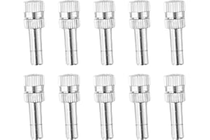 REACHMALL Boquilla de pulverización de nebulización, 10 boquillas de rociador de conexión rápida de 6 mm, boquilla atomizadora para riego de jardín, riego de invernadero (0.3 mm)