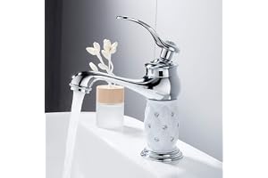 Handfatsblandare Nedre badrum enkel kontroll elegant diamant badrumskran handfat med varmt och kallt vatten