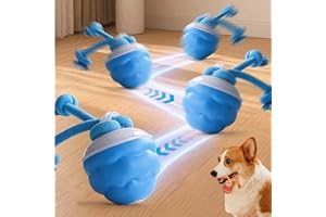 tkerinse Interactive Motion Activated Dog Ball, Vibrating Dogs Ball Pet Ball for Dogs, USB Rechargeable Chew-Proof Smart Avoidance Moving Dogs Ball, Automatic Moving Smart Jumping Balls