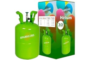 SPARKLERS CLUB® - Bombola di gas elio per 30 palloncini gonfiabili, da 0,20 m3, bombola di gas usa e getta, per palloncini di compleanni, matrimoni e feste