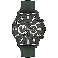 Lee Cooper Orologio da uomo multifunzione con quadrante verde - LC07493.377, Verde, Cinturino