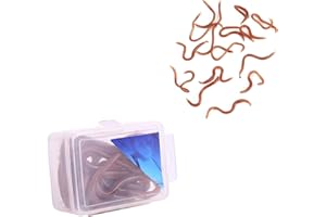 Horoper Cebo para Peces Cebo Blando Línea de Vida de Plástico Imitación Lombriz Gusano Cebo para Peces, Olor a Pescado en Forma de Gusano Cebo Blando Cebo para Peces, Pescador