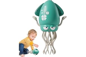 Dewppxi Electric Dancing Octopus Toy, Oktopus Krabbelspielzeug, Tanzender Oktopus Baby Spielzeug Mit LED-Lichtern Und Musik für die Bauchlage, Krabbelspielzeug für Junge Mädchen (Grün)