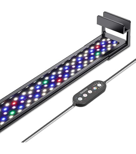 Cecaylie LED éclairage d'aquarium 120cm 45W, 5 modes de bricolage, 24-7