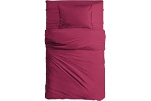 MAXIME MAISON - Completo Lenzuola Una Piazza e Mezza Estive in Cotone, Set Lenzuola 1 Piazza e Mezza con Federa Tinta Unita, Lenzuolo 100% Cotone Anallergico, Biancheria da Letto Made in Italy