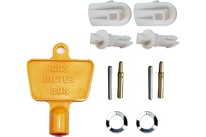 REPAIRMYMETERBOX (Pair) Universal Meter Box Door Repair Kit - Hinges, Latch, and Key Set for Quick and Easy Repairs - Meter Box Accessories