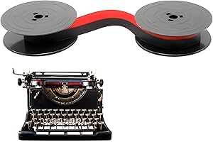 JRILUO Farbband Schreibmaschine Kompatibel mit Olivetti Lettera, 8 Meter Lang 52mm Durchmesser Schwarz & Rot Schreibmaschinenband Mechanisch für Gr4 24 32 22 82 34 35, Für Klare und Präzise Druckergebnisse