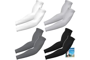 ARFNKIM Arm Sleeves for Men Women, UV Sun Protection Compression Cooling Sun Sleeves Tattoo Cover - Volleyball Running Basketball Golf Baseball