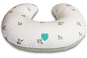 Koala Babycare Cuscino Allattamento Neonato Comodo e Adatto a Tutte le Taglie – Ciambella Allattamento Neonato 0-12 Mesi con 5 Usi Diversi (Fiore-Verde)