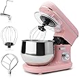 Clatronic Retro Food Processor for Baking | Kneading Machine 5L with Strong 1100W Motor | Dough Machine Including Hook & Whisk | Retro Dough Kneading Machine Splash Guard with Refill Opening - KM 3711