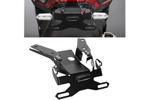 QJY-MOTOR PART-STORE X-ADV 750 2021-2024 Moto Soportes de Portamatriculas de Acero Inoxidable para X ADV 750 Xadv 750 2021 2022 2023 2024 -Negro