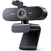 EMEET Webcam Nova 4K, Webcam 4K Avec 2 Microphones et R&eacute;duction du Bruit, Web CAM Ultra HD Grand Angle 73&deg; Avec Cache-objecti