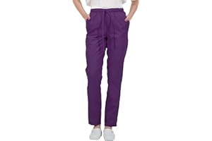 B-well ALESSI Pantaloni Infermiere Pantalone Sanitario Pantaloni Sanitari Pantaloni Divisa Sanitaria Pantaloni Medici Unisex con Elastico in Vita e 3 Tasche Posteriori