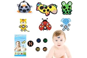 BOPRKTM 6 Stück Stirnkopfstreifen Babykopf-Thermometer Cartoon-Stirnthermometer Aufkleber Fieberthermometer Säuglinge