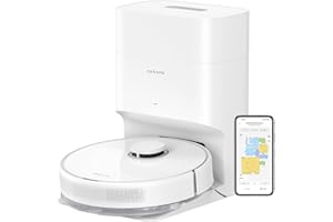 dreame D10 Plus Gen 2 Robot Vacuum Cleaner with Mop, 6000Pa Suction, LiDAR Navigation, Up to 90 Days of Hands-Free Cleaning, Self Charging & Emptying, Floating Brush, Alexa/APP Remote Control, White