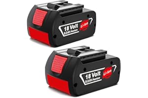 DRRIVOTK 2X 18V 8,0Ah/8000mAh Ersatz Li-Ionen-Akkus für Bosch 18V Li-Ionen-Akku BAT609 BAT609G BAT610G BAT611 BAT612 BAT618 BAT618G BAT619 BAT620 BAT619G BAT622 Akku-Ersatzteile