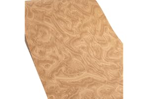 Tech – Wood Alm Burl – strukturerad faner – 0,3 mm 2,5 x 0,58 m – perfekt för gör-det-själv-hantverk, möbelrenovering, heminr