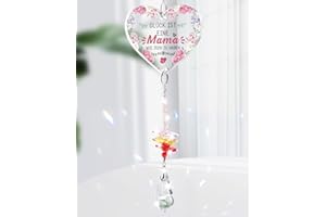 Funnli Geschenke für Mama, Sonnenfänger Geburtstagsgeschenk für Mama, Herzförmiger Sonnenfänger Kristall Muttertagsgeschenke, Geschenk Mutter zum Ostern Muttertag Geburtstag Weihnachten