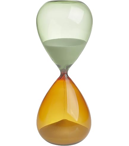Ichendorf Milano Sanduhr – 5 Minuten, Grün/bernstein, Handgefertigt Aus Borosilikatglas, Design Von Denise Guidone