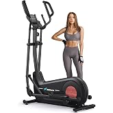 MERACH Elliptical Elliptical for Home, Silent Magnetic Elliptical with Self-Feeding, Stride 42-47 cm, 8-16 Levels of Resistan