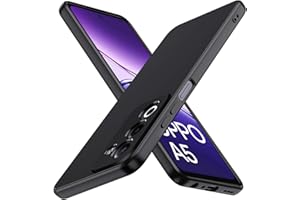 ivoler Negro Mate Funda para OPPO A5 4G / 5G / OPPO A5m con Protección de Cámara, Carcasa Protectora Antigolpes, Ultrafina Suave TPU Silicona Caso Delgada Anti-Choques Case