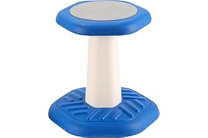E-SOLEM Kids Wobble Stool, Flexible Preschool & Elementary Classroom Seating, Improves Focus, Posture & Helps ADHD/ADD, Sensory Chair, Active Fidget Chairs, Active Learning Chair, Wiggle Stool, Ages 3-8, Blue