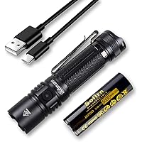 Sofirn SP35 Leistungsstarke Led Taschenlampe, Taktisch Grifflicht 2000 Lumen USB Wiederaufladbare Lampe mit 21700…