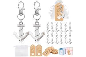 DASIAUTOEM Gastgeschenke Taufe, 24 Stück Hochzeit Taufe Anhänger, Gastgeschenk Hochzeit mit Schlüsselanhänger Kraftpapier Organza Beutel, für Gäste Anhänger Kommunion Geburtstag Hochzeit Gastgeschenke