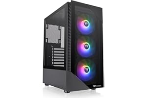 Thermaltake View 200 TG ARGB Płyta główna Sync ATX szkło hartowane Mid Tower obudowa komputera z przednim wentylatorem ARGB 3 x 120 mm, CA-1X3-00M1WN-00