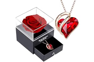 ‎WILLUCK Willuck Ewige Rose Box, Eternal Rose für Freundin,Infinity Rosen für Damen,Immer Echte Rosebox Geschenke für Frauen am Valentinstag Weihnachten,Hochzeitstag,Geburtstag, Mama