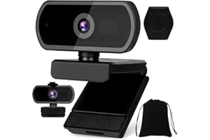 KIMIGO Webcam 1080P,Caméra USB PC,Webcam HD,Webcam Streaming,Full HD Caméra PC,Full HD Caméra Web,pour Ordinateur Portable ou Pc D'ordinateur,Idéale pour La Diffusion en Direct des Appels