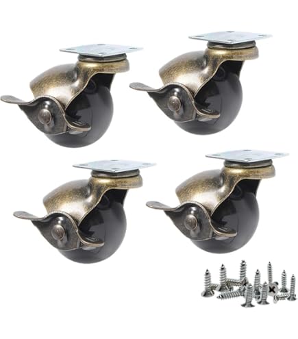 Rotelle Per Mobili Con Freno - 4 Pezzi, 25mm, Piastra A L, Portata 45kg, Per Piccoli Mobili - Foto 7