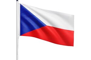 FLAGMASTER asta telescopica in alluminio 6,50 m, regolabile in altezza in 5 posizioni, 30 bandiere diverse tra cui scegliere, set completo con presa a terra