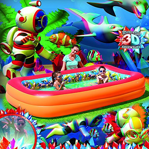 Bestway Planschbecken Splash &Play 3D Adventure Family Pool, 262x175x51 cm - 4