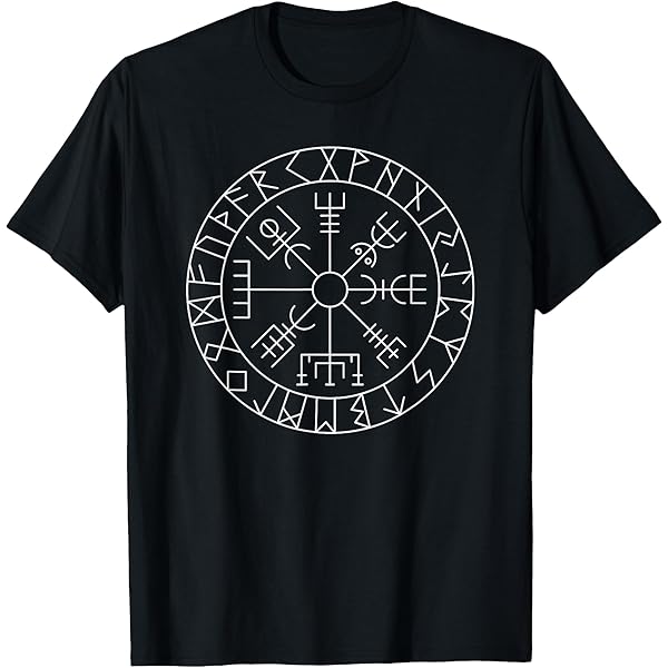 Magia Antica Vichinga Art Deco, Bussola Di Navigazione Vegvisir Bianca