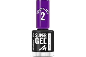 ‎MANHATTAN Manhattan Super Gel Top Coat, Maniküre Effekt ganz ohne UV Licht, Durchsichtiger Überlack mit bis zu 14 Tagen Halt, Farbe Clear 001, 1 x 12ml