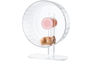FUNSTERSTAIL Funsters Tail Super Silent Hamster Wheel 26cm (10.2 Inch), Magnetic Large Rat Wheel for Chinchilla, Gerbil, Guinea Pig, Cat, Mouse, Sugar Glider and Dwarf, Syrian Hamster Accessories (Peach Pink)