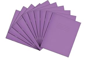 Rhino F8M Lot de 10 cahiers d'exercice 48 pages Violet 200 x 165 mm