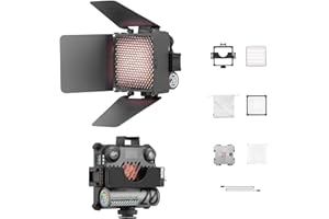 ZHI YUN Luz de Video, ZHIYUN M20 Combo [Oficial] Luz de Relleno LED para Vídeo, Ajustable 2700-6500K, 4500mAh Incorporada Batería, Lámpara Iluminación Continua para Fotografía de Video DSLR