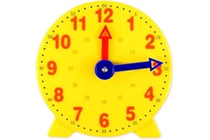 Jagowa 24-Hour Teaching Clock with Colorful Graphics - Educational Time Telling for Children - 10cm diameter