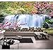 Produktbild Rureng Wandbildaufkleber Der Vektortapete Des Raumes 3D Kundenspezifische Vliestapete Plum Waldwasserfall-Fotoanstrich Fernsehhintergrundwand 3D Tapete-250X175Cm