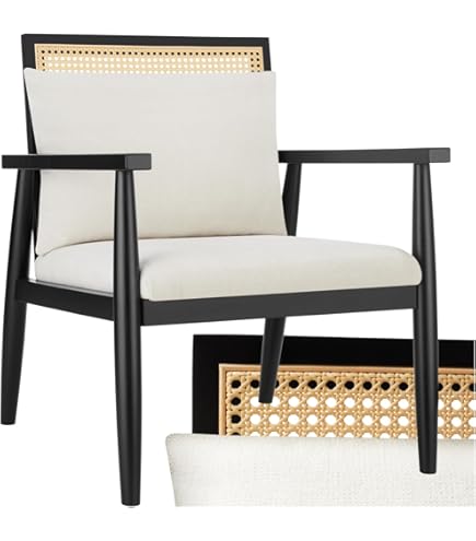 AUBRY GASPARD Poltroncina Pieghevole In Bambù E Tela Di Cotone - Dimensioni 58x48x90 Cm, Seduta 47 Cm - Stile Mettere In Scena