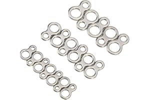 OUKENS Wędkarskie pierścienie dzielone, 60 szt. Stal nierdzewna Solidna figurka wędkarska 8 Pierścienie do jigowania Akcesoria do przynęt wędkarskich