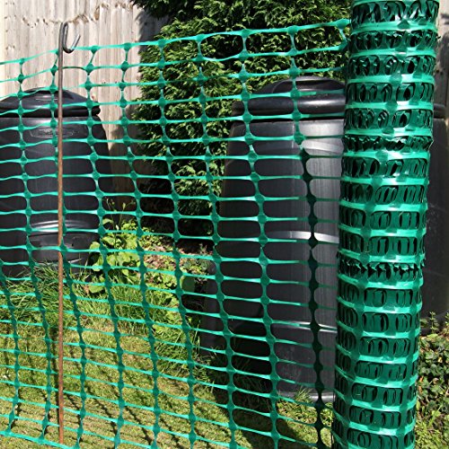 Green Plastic Barrier Mesh Fencing Netting 4kg 1m x 50m Roll Garden