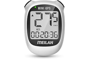 MEILAN M3 Mini GPS Bike Computer, Wireless Bike Odometer and Speedometer Bicycle Computer Waterproof Cycling Computer with LCD Backlight Display for Men Women Teens Bikers Outdoor Cycling