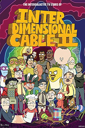 Rick And Morty Stars of Interdimensional Cable Póster multicolor