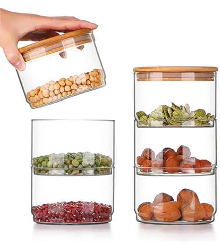 Glazen bonbonniere voorraadpot met deksel 13 x 12 cm | - de online hobby winkel