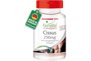 ‎FAIRVITAL Fairvital | Cissus Kapseln - 90 Kapseln - mit 20% Ketosterone + Calcium aus Rotalge - HOCHDOSIERT - VEGAN - Cissus Quadrangularis